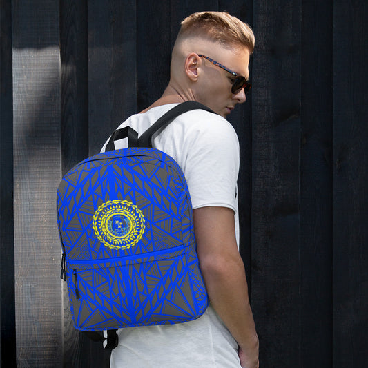 N.I.F Blue Island Tribal Design Backpack