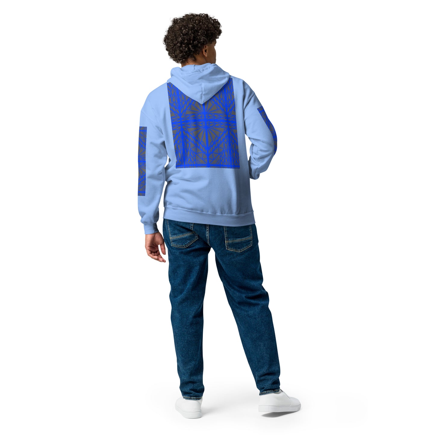 N.I.F Blue Island Tribal designs Unisex heavy blend zip hoodie