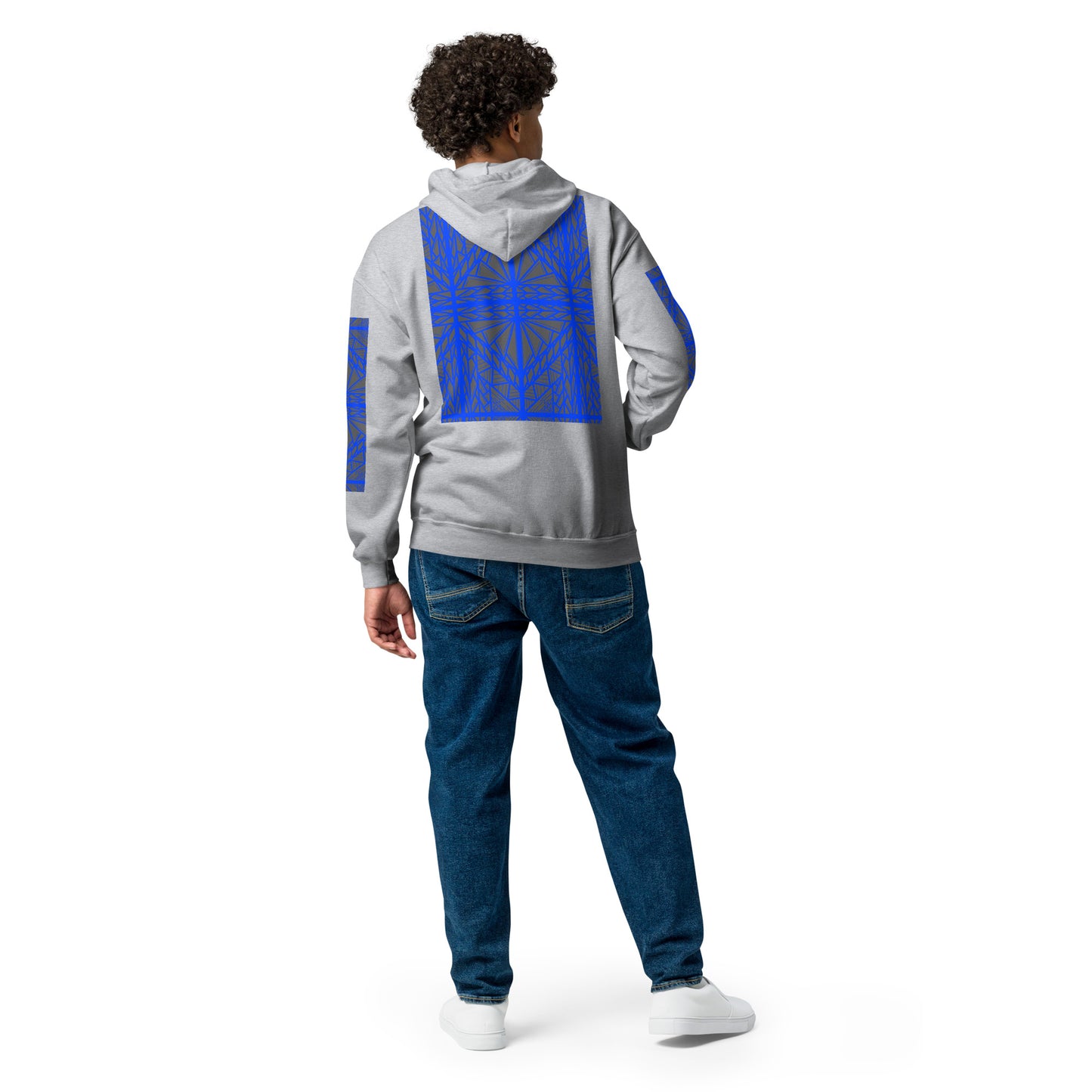 N.I.F Blue Island Tribal designs Unisex heavy blend zip hoodie